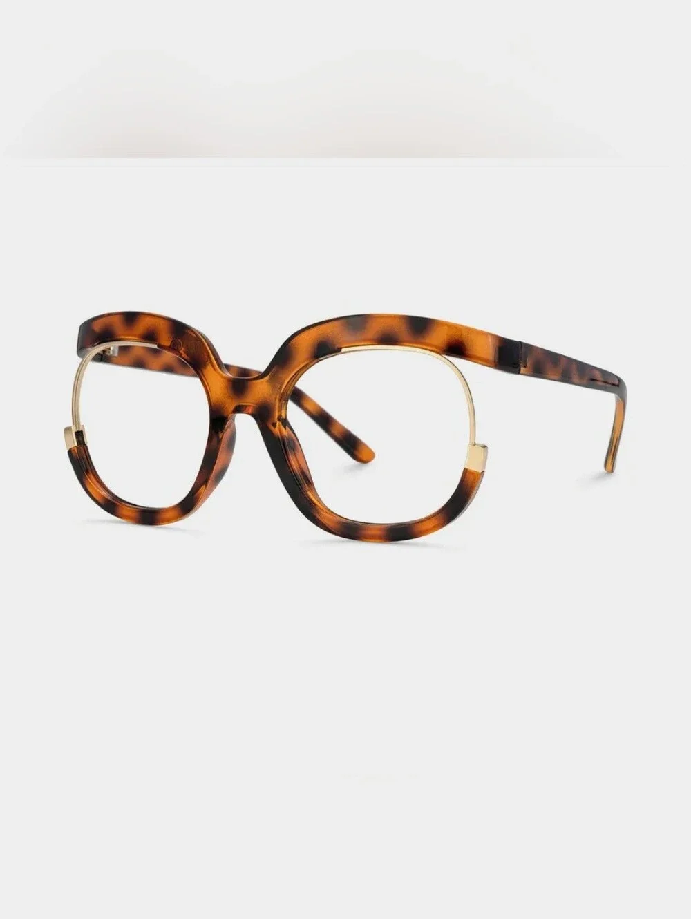 NEW Leopard Oversize Round Fashion Glasses